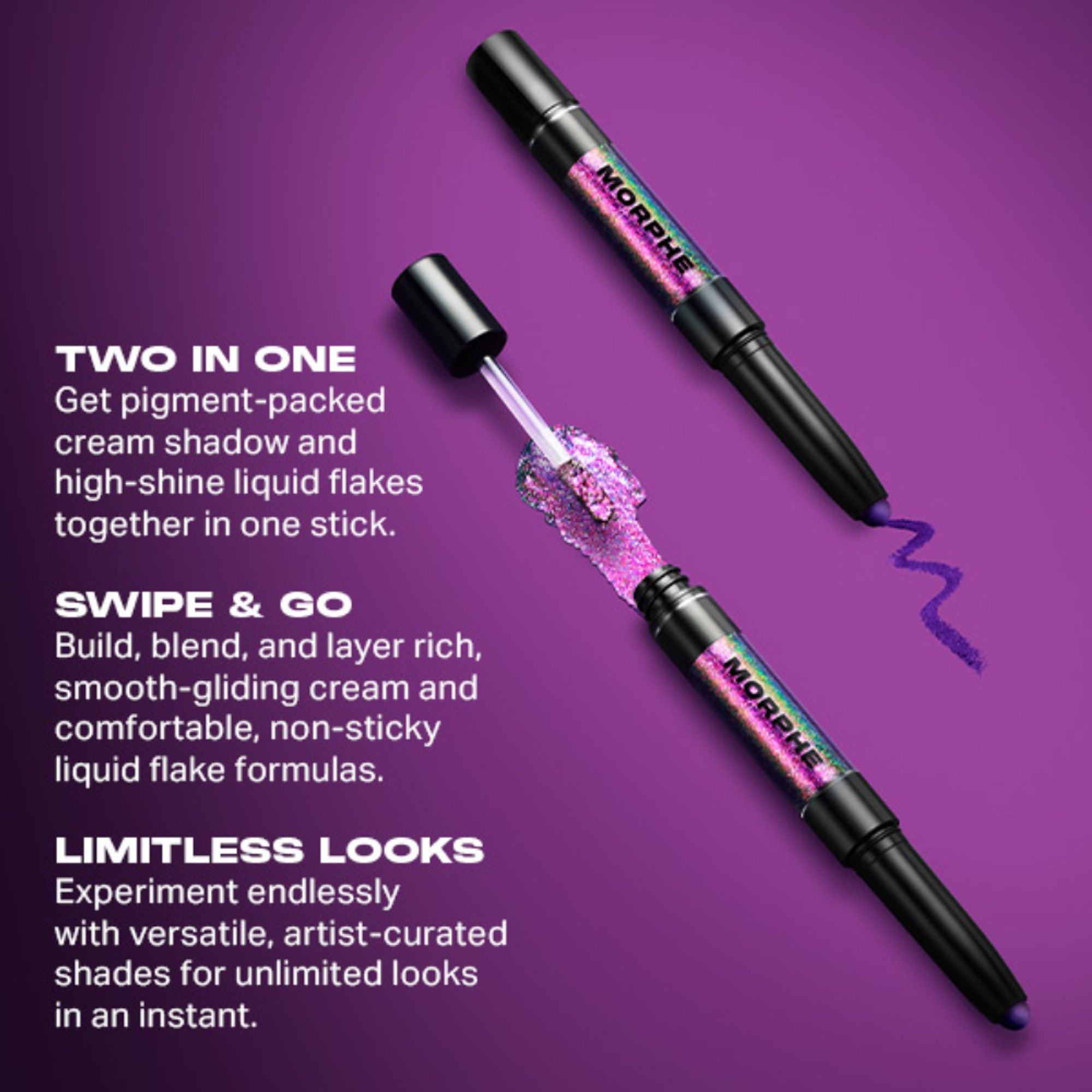 MORPHE Mixed Signals Dual Ended Cream & Liquid Shadow Stick - Partner Player | Grocsy