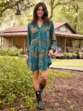 Pimu Ansley Woven Tunic Shirt Dress - Tblue | Grocsy