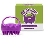 Scalppie Silicon Hair Scalp Massager & Shampoo Brush Scrub For Hair Growth & Anti Dandruff - Purple | Grocsy