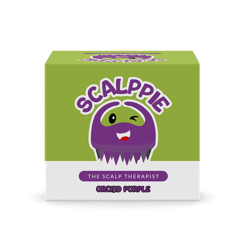 Scalppie Silicon Hair Scalp Massager & Shampoo Brush Scrub For Hair Growth & Anti Dandruff - Purple | Grocsy