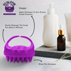 Scalppie Silicon Hair Scalp Massager & Shampoo Brush Scrub For Hair Growth & Anti Dandruff - Purple | Grocsy
