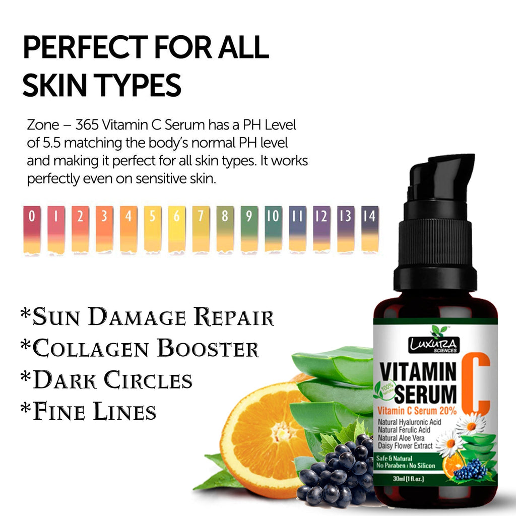 Luxura Sciences Vitamin C Serum for Skin Glow | Grocsy