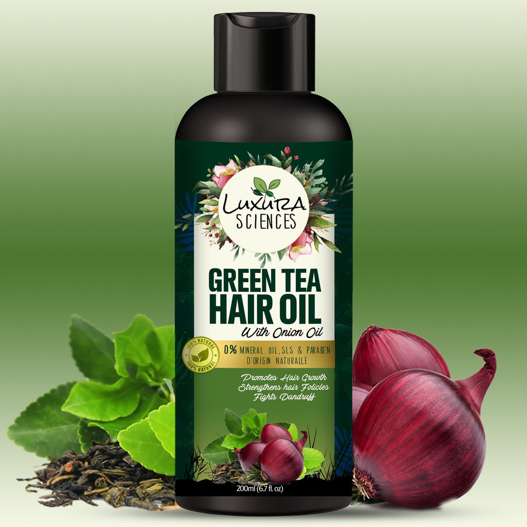 Luxura Sciences Green Tea Hair Oil with Onion Oil | Grocsy