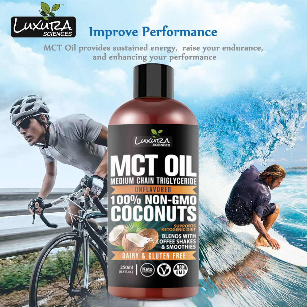 Luxura Sciences MCT Oil Organic for Weight and Energy Management | Grocsy