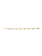 Gold-Polished White Kundan Studded Beaded Anklet - Ruby Raang | Grocsy