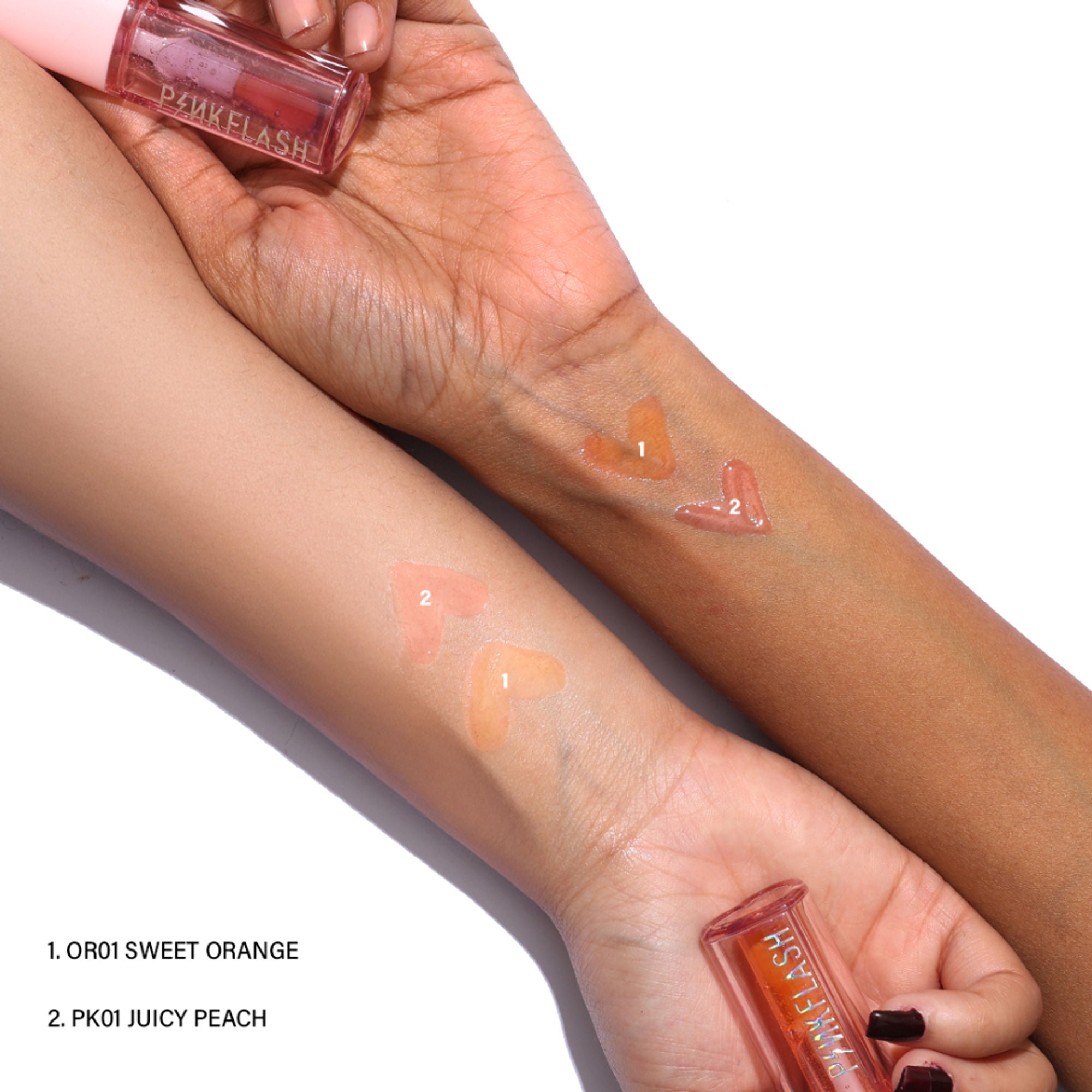 PINKFLASH Color Change Magic Lasting Lip Tint - Hot Pk01 Juicy Peach | Grocsy
