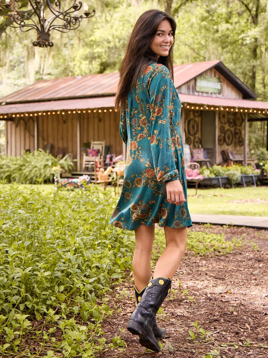 Pimu Ansley Woven Tunic Shirt Dress - Tblue | Grocsy