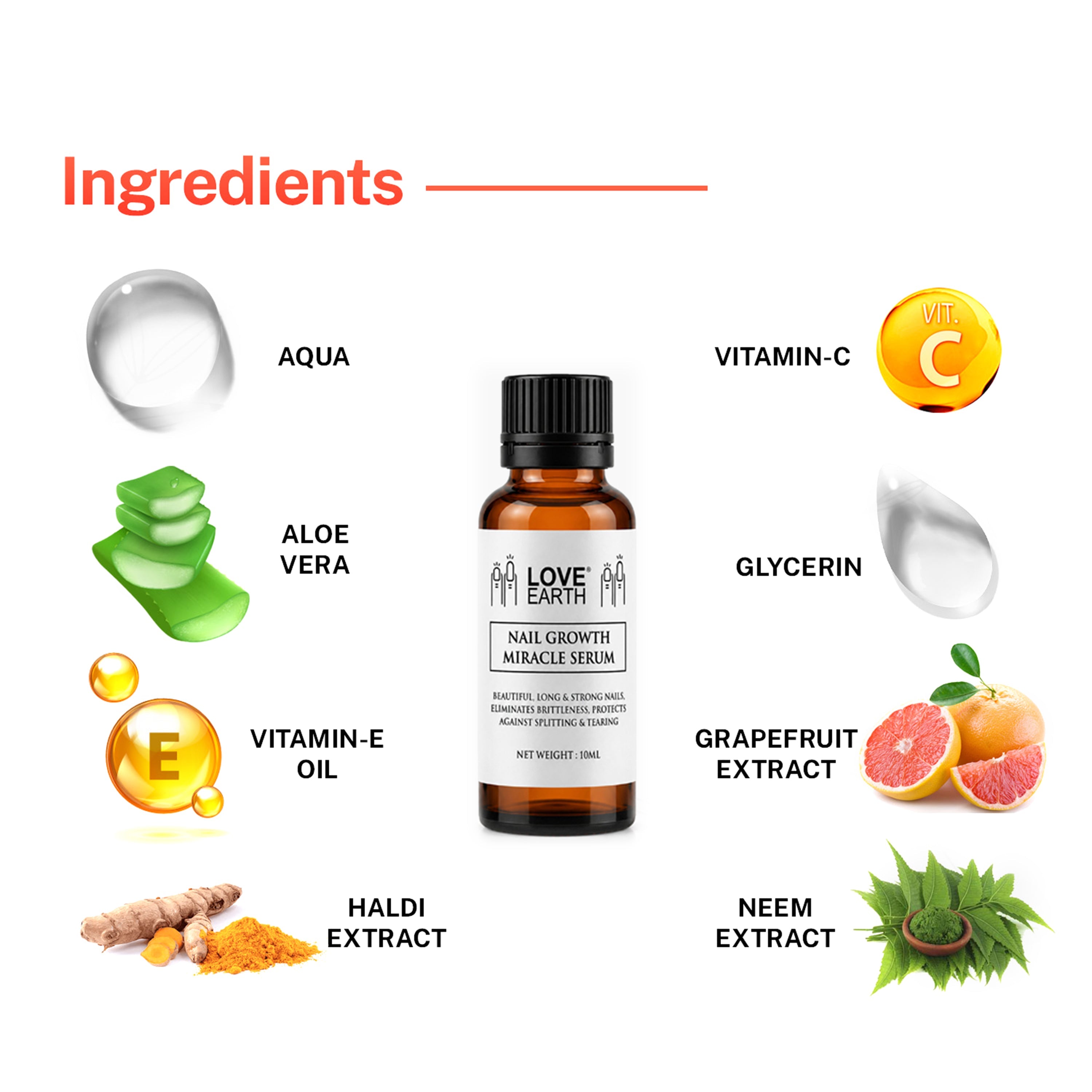 Love Earth Nail Growth Miracle Serum | Grocsy