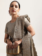 kasee Sequinned Embellished Pure Silk Saree | Grocsy