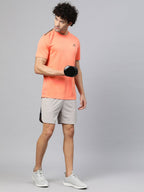Alcis Men Brand Logo Printed Anti Static Slim Fit T-shirt | Grocsy
