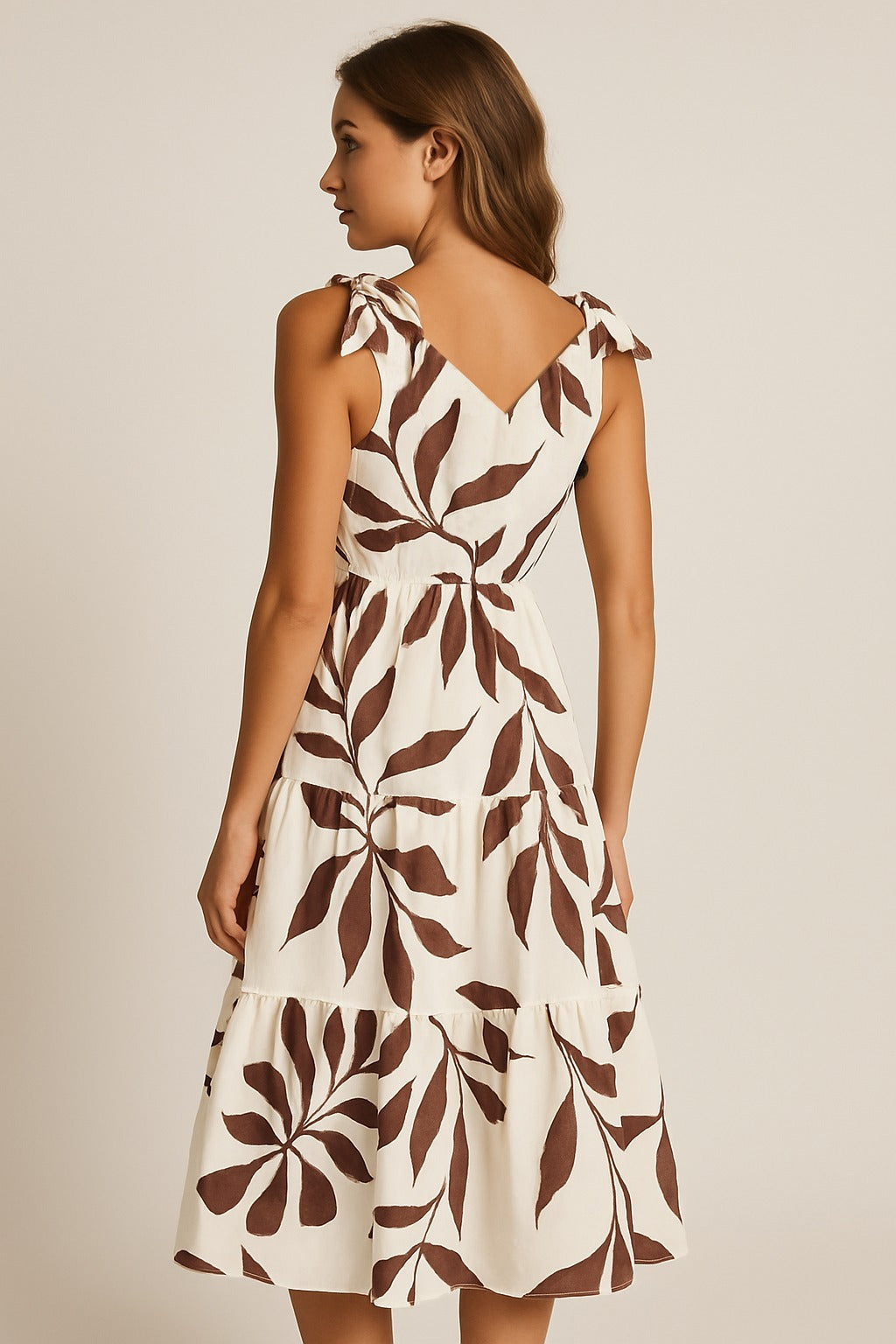 Pimu V-Neck Maxi Dress with Graphic Print-Blue | Grocsy