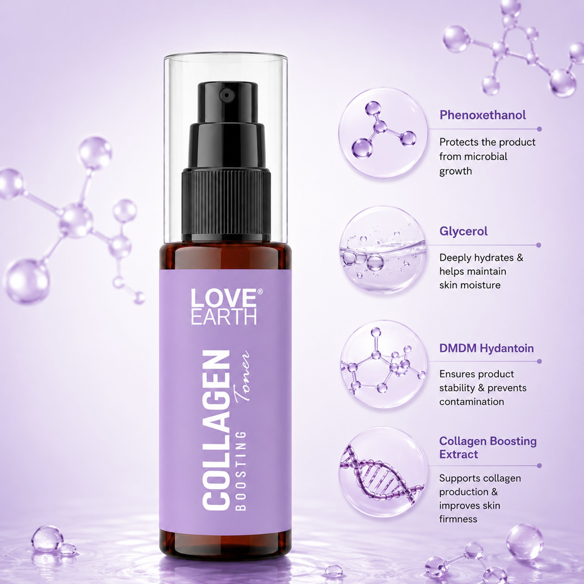 Love Earth Collagen Boosting Toner | Grocsy