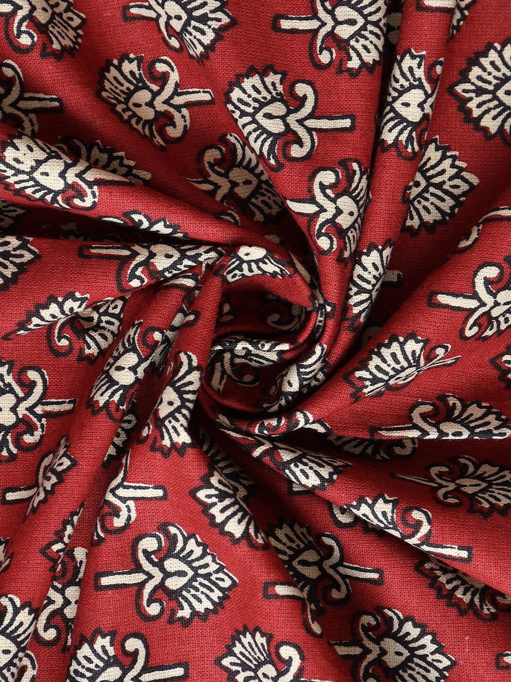 CLIO'S HERITAGE STORE Red Ethnic Motifs Cotton 400 TC King Bedsheet with 2 Pillow Covers | Grocsy