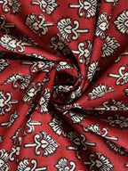 CLIO'S HERITAGE STORE Red Ethnic Motifs Cotton 400 TC King Bedsheet with 2 Pillow Covers | Grocsy
