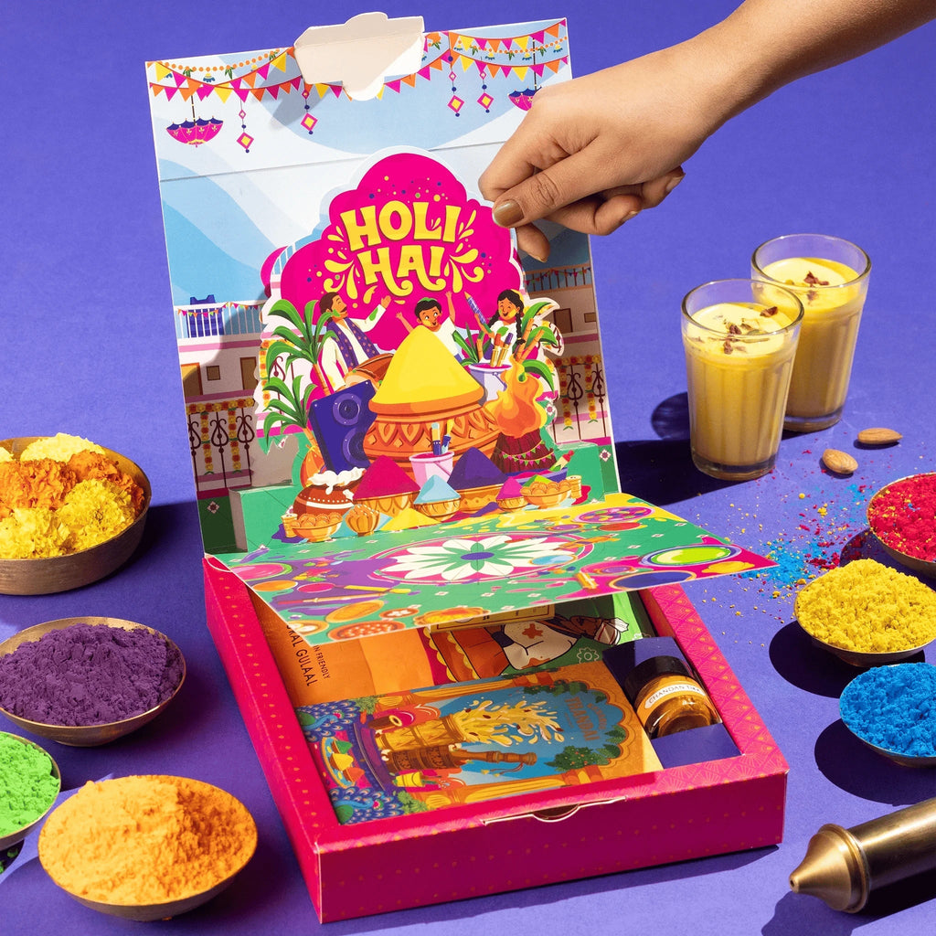 Phool Holi Mohalla Pop-Up Gulaal Box | Grocsy