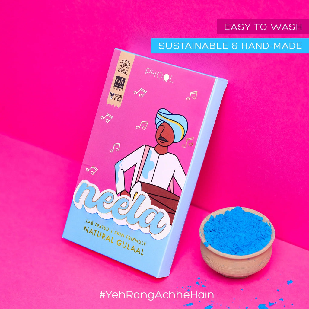 Phool Blue Natural Gulaal | Grocsy