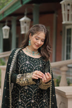 Yash Enterprise Green Silk Party Wear Embroidery Suit Set | Grocsy