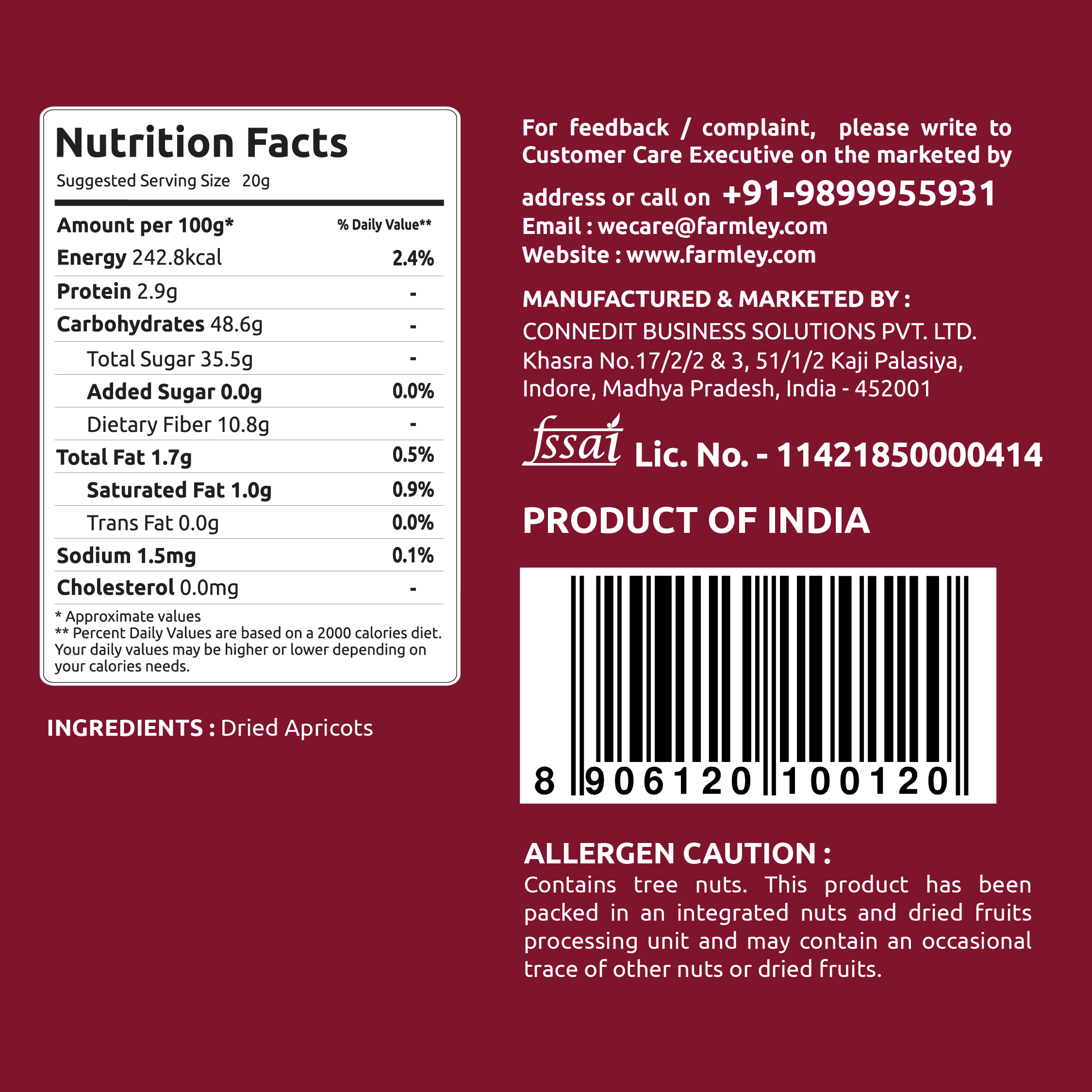 Farmley Dried Apricots  & Dried Cranberry | Grocsy