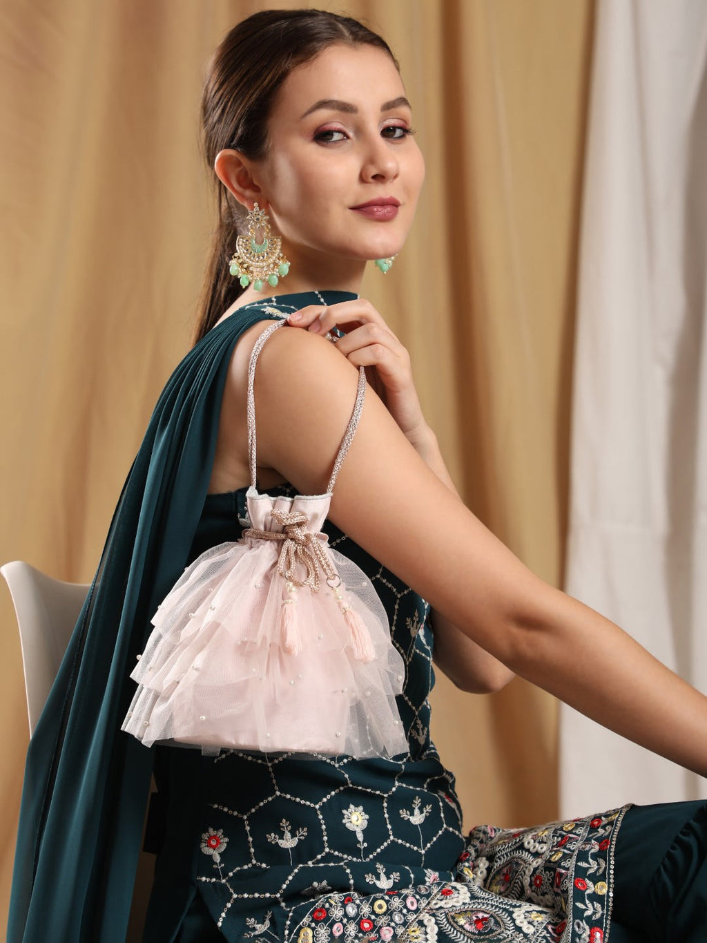 Masq Embellished Potli Clutch | Grocsy