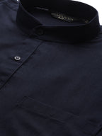 Sojanya Men Navy Blue Solid Straight Kurta | Grocsy