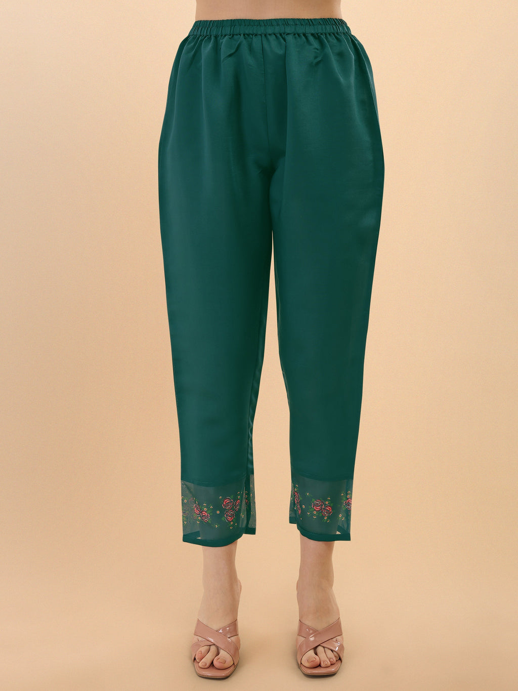 Embroidered Kurta With Pant & Dupatta Set, Multicolor - Hiral Fashion | Grocsy