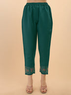 Embroidered Kurta With Pant & Dupatta Set, Multicolor - Hiral Fashion | Grocsy