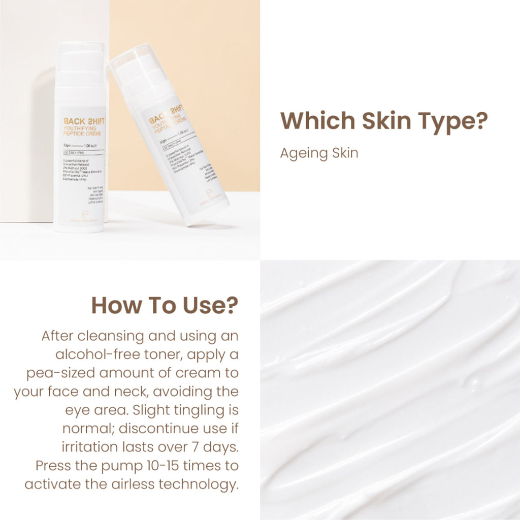 Personal Touch Skincare Backshift Anti Ageing Peptide Cream With Granactive Retinol, Bio Placenta & Niacinamide | Grocsy