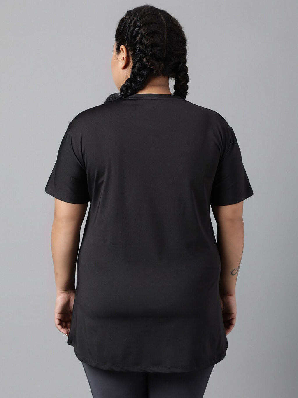 MKH Plus Size Relaxed Fit Typography Printed Dri-Fit Sports T-shirt | Grocsy