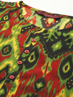 Sangria Women Ikat Printed Kurta | Grocsy