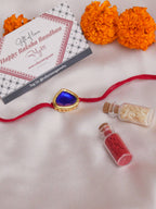 Designer kundan Rakhi - Ruby Raang | Grocsy