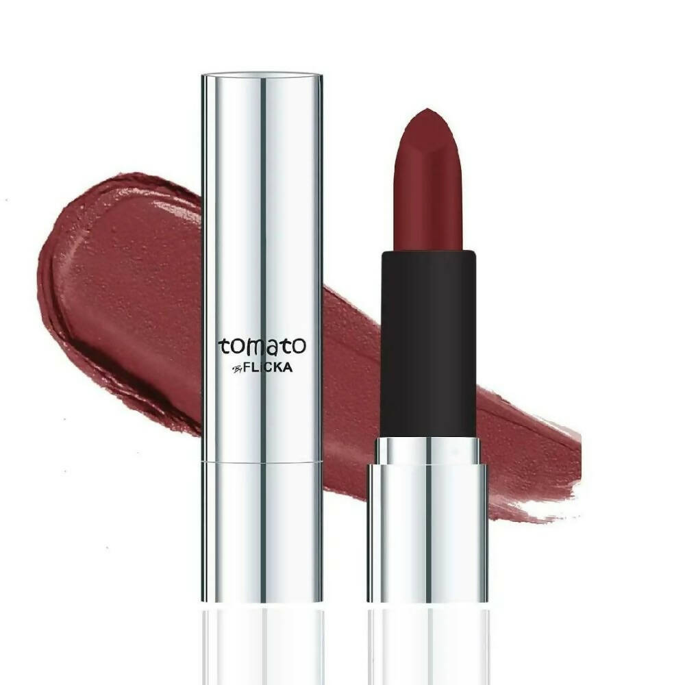 Flicka Tomato Maroon Matte Finish Lipstick Shade 14 | Grocsy