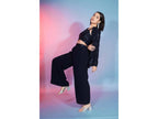 Navy Georgette Sequence With Thread Designer Co-Ord Set - Flory | Grocsy