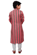 DEIANA'S Casual Designer Kurta Pyjama Set For Boys And kids (Pink With Black) | Grocsy