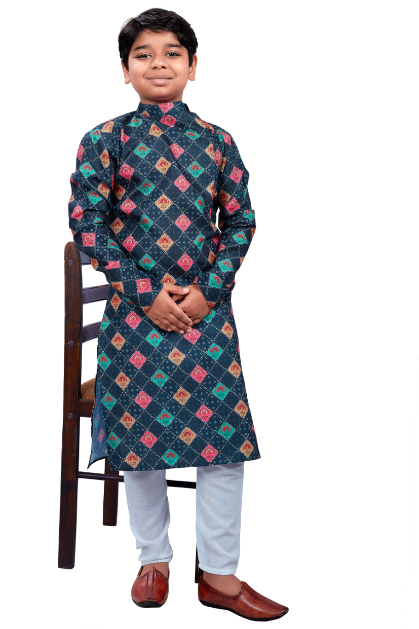 DEIANA'S Casual Designer Kurta Pyjama Set For Boys And kids (Multicolor) | Grocsy