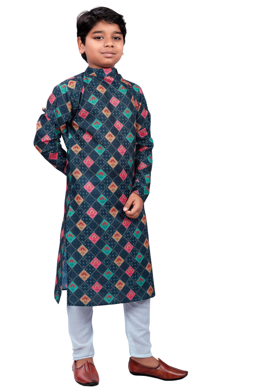 DEIANA'S Casual Designer Kurta Pyjama Set For Boys And kids (Multicolor) | Grocsy