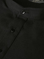 Sojanya Men Black Solid Straight Kurta | Grocsy