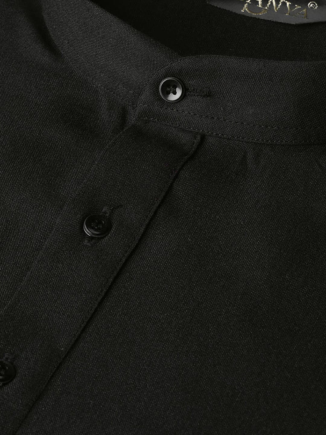 Sojanya Men Black Solid Straight Kurta | Grocsy