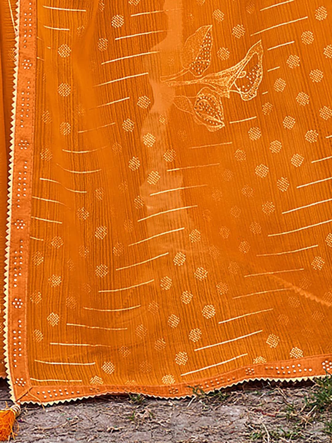 Saree Mall Floral Printed Embellished Pure Georgette Saree | Grocsy