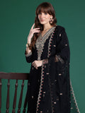 Indo Era Ethnic Motifs Embroidered Sequinned Kurta With Trousers & Dupatta | Grocsy