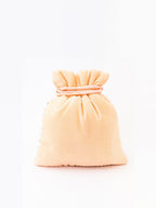 NR By Nidhi Rathi Peach-Coloured & White Embroidered Potli Clutch | Grocsy