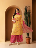 Sztori Plus Size Ethnic Motifs Printed Kurta with Palazzos & Dupatta | Grocsy