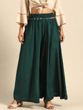 TAG 7 Women Flared Elasticated Ethnic Palazzos | Grocsy