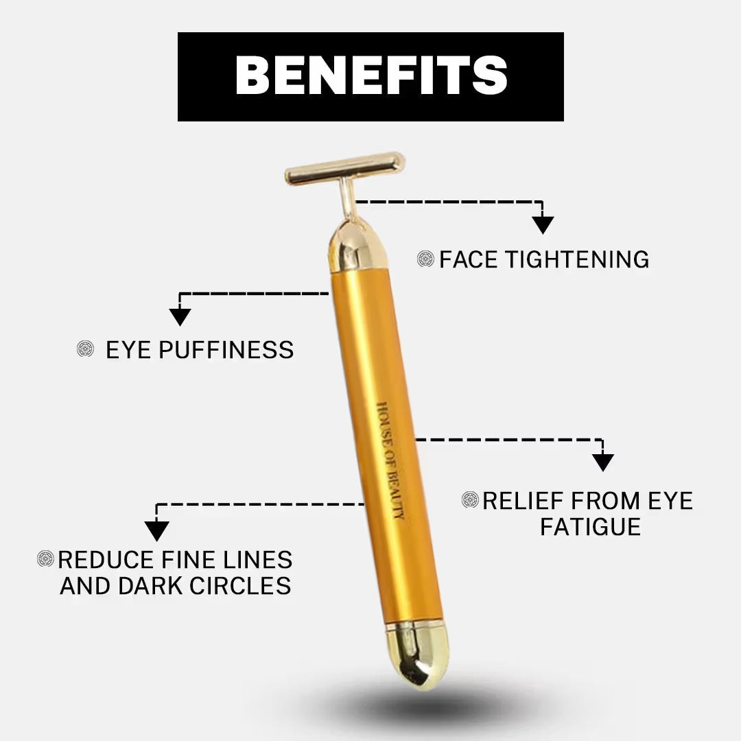 House of Beauty 24K Face Massager | Grocsy