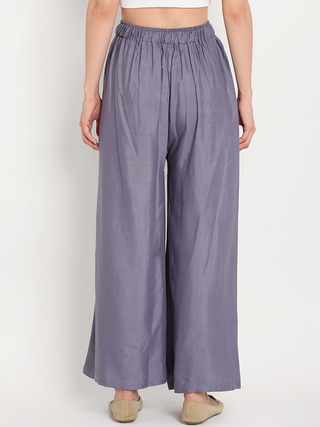 TAG 7 Women Pack of 2 Solid Flared Palazzos | Grocsy