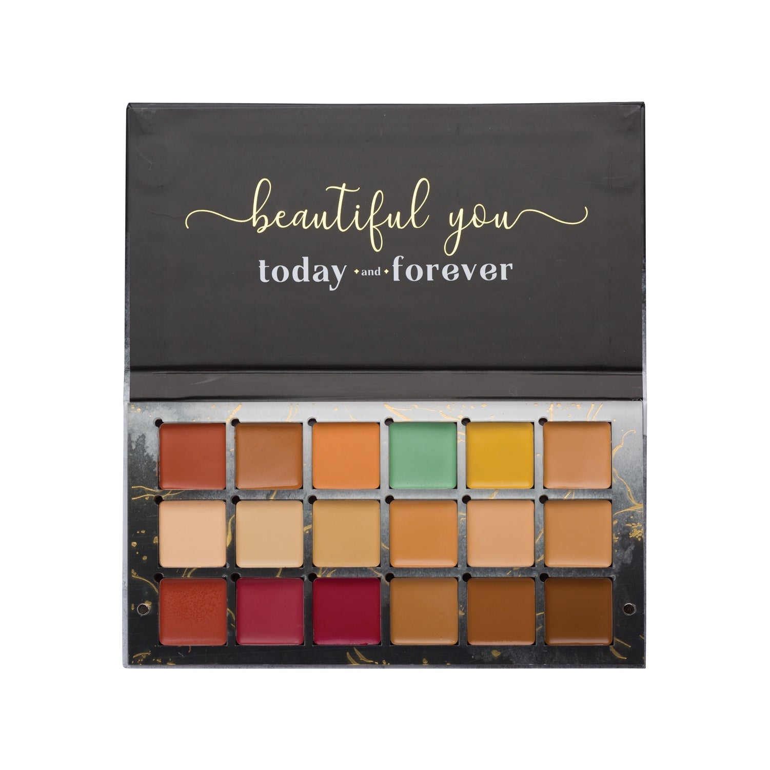 Aflairza One for All Palette, 4-in-1 Foundation, Concealer, Blush & Contour, All-in-One Face Palette for Effortless Beauty 56g | Grocsy