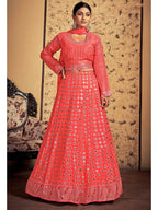 Myra Neon Art Silk Heavy Embroidered Designer Lehenga | Grocsy