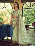 Myra Multicolour Gorgette Designer Saree | Grocsy