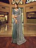 Myra Multicolour Gorgette Designer Saree | Grocsy