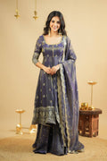 Yash Enterprise Light Purple Cosmo Silk Embroidery Suit Set | Grocsy