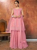 Myra Pink Georgette Embroidered Designer Suit | Grocsy